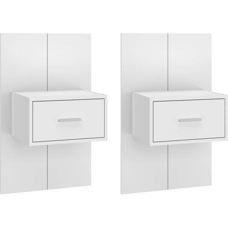 Maison Exclusive - Comodini a Parete 2 pz Bianchi (1/5)