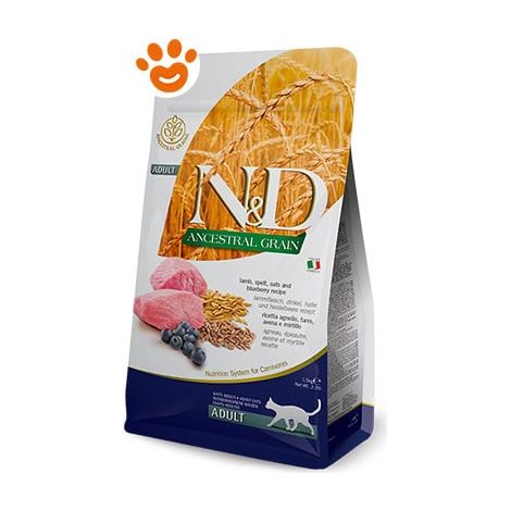 Farmina Cat N&ampD Ancestral Grain Adult Agnello e Mirtillo  - Farmina Cat N&ampD Ancestral Grain Adult Agnello e Mirtillo - Sacco Da 5 Kg (1/3)