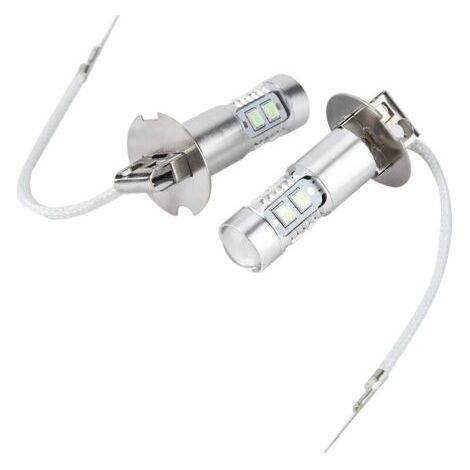 Kit di lampadine LED per fari auto XVX da 2 pezzi, 100W, 1200LM, 8000K, fendinebbia e luci diurne per H3 (1/4)