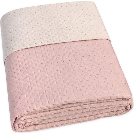 Couette Couverture Douce Couvre Lit Mi Saison Couleur Unie Rose - Double 250x250