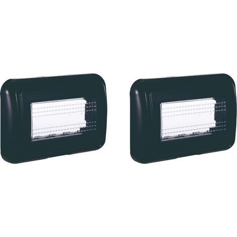 gloca 2er Set schwarze Einbaugehäuse 4P IP55 kompatibel mit Living-Serie