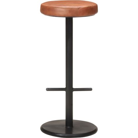 Maison Exclusive - Barhocker 2 Stk. Braun Echtleder