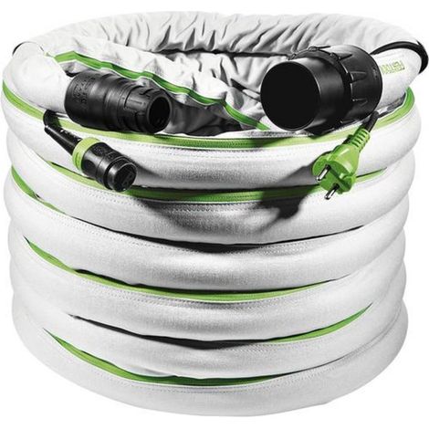 Festool – Tuyau d'aspiration Plug-it Ø 32/22 mm x 10 m – Antistatique – Raccord tournant – Pour ponçage sans éclat