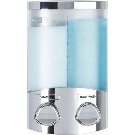 Distributeur de savon triple, chromé, Plastique ABS, chrome, 2-Chamber (1/5)