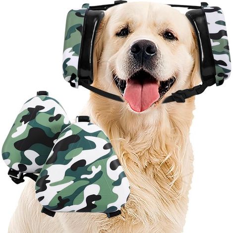 Cache-oreilles - Cache-oreilles - Protection auditive pour chien - Oreillettes pour Chiens - Protection auditive pour Animaux domestiques - Pour la protection auditive et l'anxiété - Camouflage (1/5)