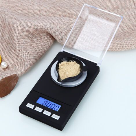 Balance de Precision Milligrammes 50g x 0.001g,Balance de Bijoux avec Affichage à LED Échelle, Multifonction Balance Electronique, Balance de Cuisine, Balance de Poche avec Poids D'étalonnage (1/4)