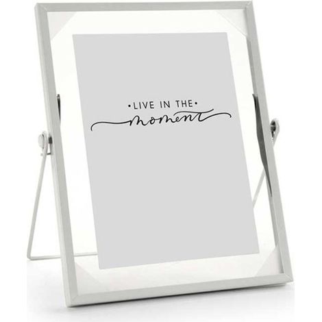 PORTAFOTO VERTICALE DA TAVOLO IN METALLO 13X18 CM IN COLORE BIANCO (1/2)