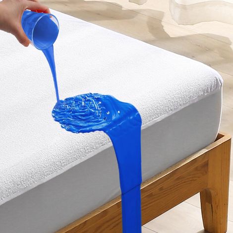 Protège Matelas Bébé 60x120cm, Alèse en Bouclette de Coton imperméable à Cinq côtés, Anti-Acarien, Hypo-Allergénique, Pipi Absorbant et sans Traitement Chimique (1/5)