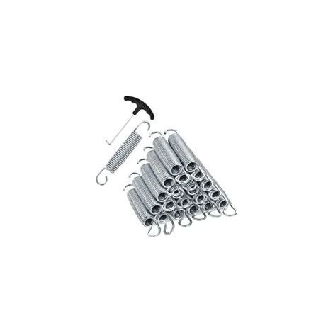 Lot de 20 ressorts de trampoline 14/18 cm – Acier galvanisé antirouille – Crochet de traction en T – Élasticité améliorée pour sauts puissants (1/5)