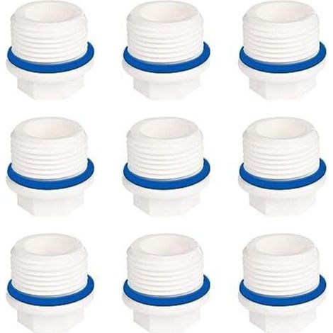 24.6mm Bouchon Plomberie Male 9 Pièces Bouchon D'Obturation Male Bouchon D'Étanchéité Pour Tuyau Bouchon Robinet Hexagonal Bouchon Hexagonal En Plastique Bouchon Male Plomberie Bouchon fileté (1/5)