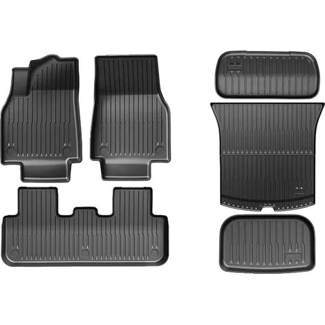 Autofußmatten, Allwetter-Schutz, rutschfestes Design, Einzelne Schicht 6PCS (1/2)
