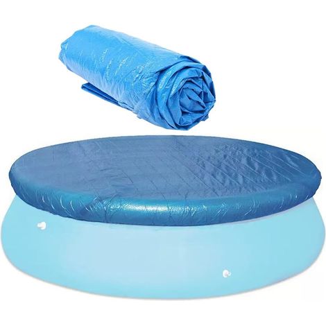 Bâche pour Piscines Ronde, Bâches Solaire Ronde pour Piscines Gonflables, Couverture De Piscine Protection pour 366cm/12feet Piscines Hors Sol (1/5)