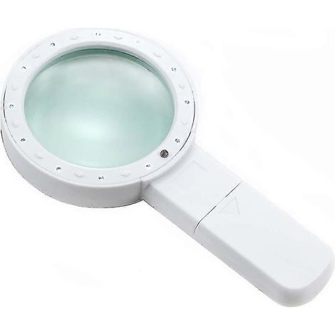 Loupe de poche Yaju 30x puissante avec 12 LED et lumière UV (1 pièce, noir et blanc) (1/3)