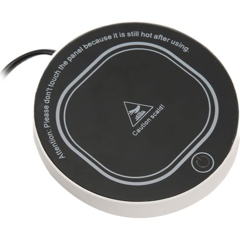 Schwarzer, intelligenter USB-Tassenwärmer mit konstanter Temperatur für Kaffee, Milch und Tee. EU-Stecker 220 V. (1/5)