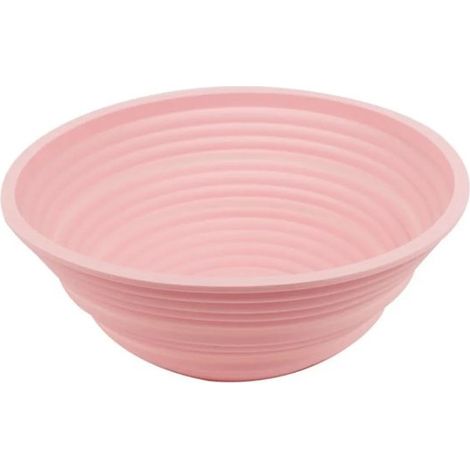 Nueva cesta plegable para fermentación de pan, gran capacidad, de silicona, para horno de fermentación de pan (redonda, rosa) (1/5)