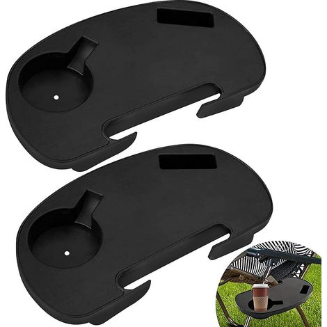 Getränkehalter, 2er-Set, Getränkehalter für Stühle, Getränkehalter für Liegestühle, Handyhalter, Flaschenhalter für Campingstühle, Liegestuhl, Terrassenstuhl, Camping C--