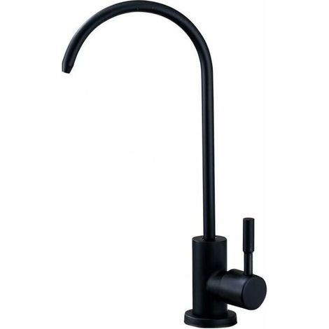 Robinet de purification d'eau noir avec buse rotative à grand arc à 360° W4V5Q83ko (1/5)