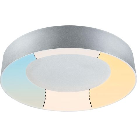 Plafonnier LED Casca IP44 White Switch 2300lm 230V 25W Noir Alu rond Métal, plastique 3000 K (1/5)