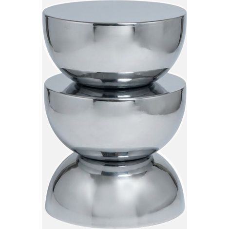 Tavolino, tavolino da salotto, comodino in acciaio inossidabile Ø32 x H46,5cm