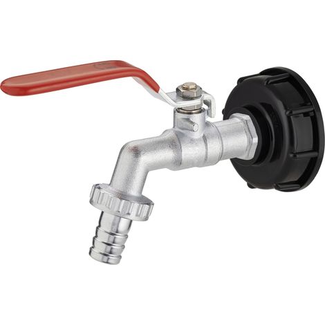 Kit adaptateur S60x6 avec robinet en laiton quart de tour 3/4" pour cuve grillagée IBC AROZ (1/5)