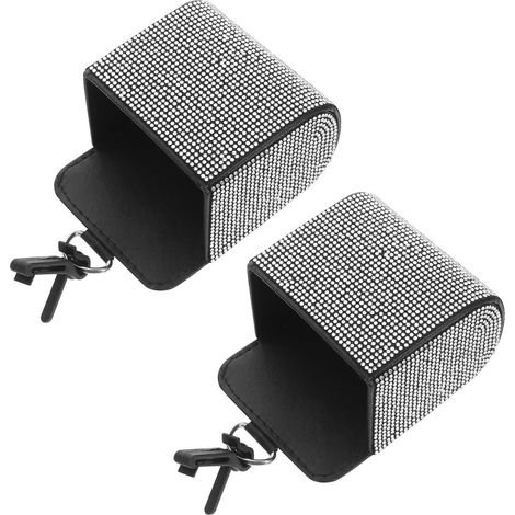 Boîte de Rangement pour Grille D’aération Voiture 2pcs Cuir Rhinestone Fête (1/5)