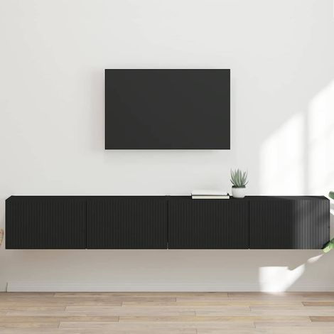 vidaXL Mobile TV da parete 2 pcs Nero 98 x 31 x 29,5 cm