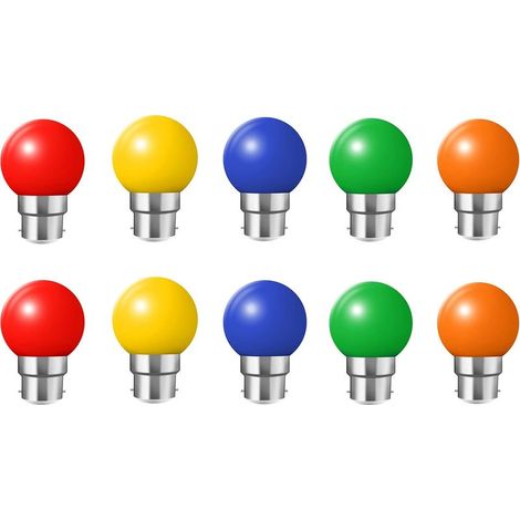 Lot de 10 ampoules LED Festoon B22 à culot à baïonnette (équivalent 20 W), petites ampoules de Noël à culot BC (1/5)