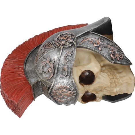 Crâne en résine style soldat romain, crâne en résine, cadeau de fête et d'anniversaire, ornement personnalisé, décoration intérieure. (1/5)