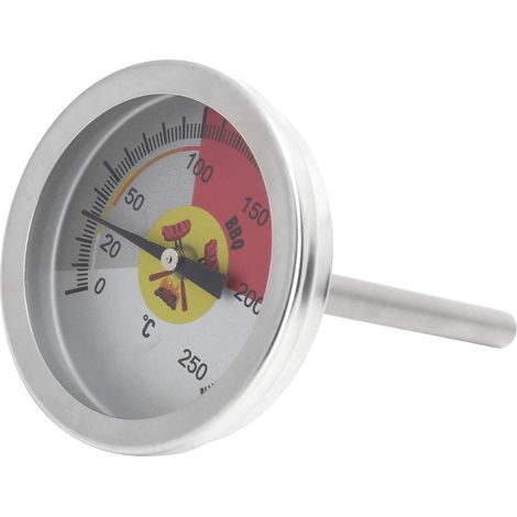 Thermomètre de Cuisson 0‑250℃ pour Four et Grill, Acier Inoxydable avec Aiguille (1/5)