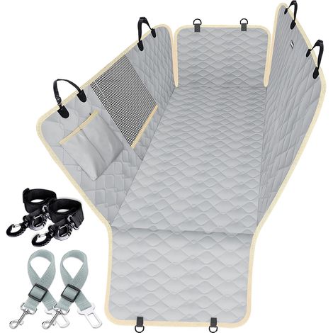 Housse de Protection de Banquette arrière de Voiture, Camion ou SUV pour Chien, 100% imperméable, avec fenêtre en Filet Robuste, antidérapante, Universelle, résistante aux Griffes (1/5)
