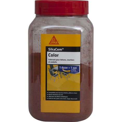 SIKA SikaCem Colore cemento, calce e intonaco in polvere - Rosso - 800g