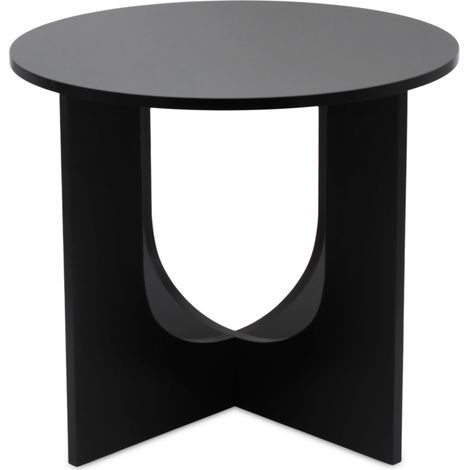Beistelltisch Holz schwarz – Sofa Tisch 40 x 40 cm – kleiner eleganter Beistelltisch – praktisch modern