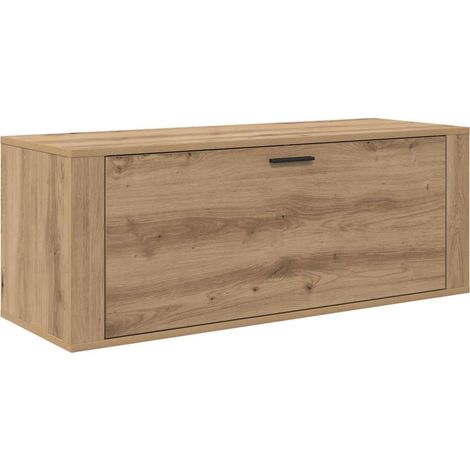 Maison Exclusive - Mobile per scarpe con porta rovere artigianale 100 x 35 x 38 cm