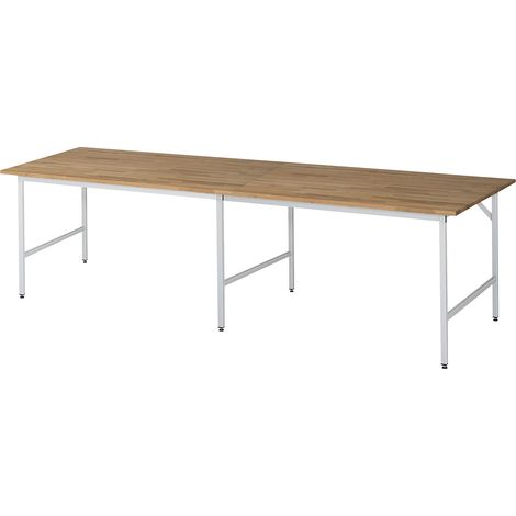 Rau Table de travail Jerry réglable en hauteur, L3000xP1000xH800-850mm, plateau B-25mm (1/5)