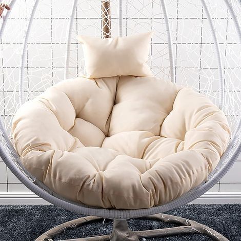 Cuscino per sedia sospesa, cuscino per altalena in polyrotin/rattan, cesto sospeso, cuscino per cesto di altalena per interni/esterni, casa, ufficio, patio, giardino (senza chai (1/5)
