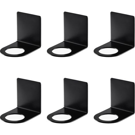 6 pcs supports muraux acier inox 27 mm crochet pompe main, porte-shampoing cuisine/sdb (1/5)