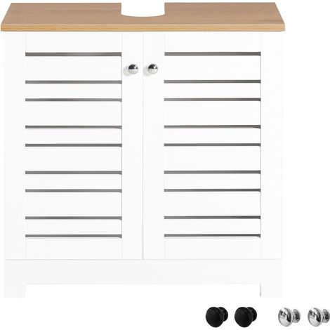 SoBuy Mobile Sottolavabo Per Bagno Sottolavabo Bagno Mobile Bagno Sottolavabo Bianco BZR40-W (1/5)