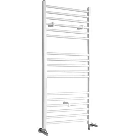 Hudson Reed Ive - Sèche-Serviettes Design Mixte Moderne Plat - Blanc - 120 cm x 60 cm