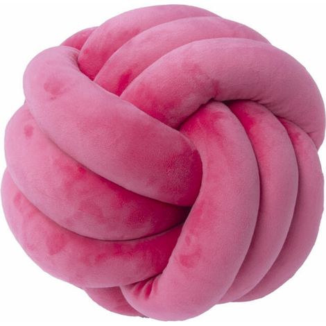 Dekoratives Knotenkissen – weich und bequem, ideal für Schlafzimmer, Sofas, Büros und mehr. (lila-rot, 22 cm) (1/5)