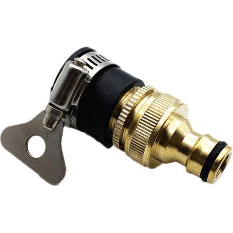 Connecteur de Robinet Rond, Connecteurs de Tuyau en Laiton d'un Diamètre 4/6 Adaptateur Universel pour Robinet Tuyau D'Arrosage (1/4)
