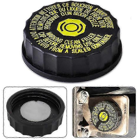 Bouchon de réservoir de liquide de frein (1 pièce), plastique noir, diamètre extérieur 5,2 cm + diamètre intérieur 4,3 cm, pour Peugeot 206/306/307/308/408/508 (2007-2015) (1/4)