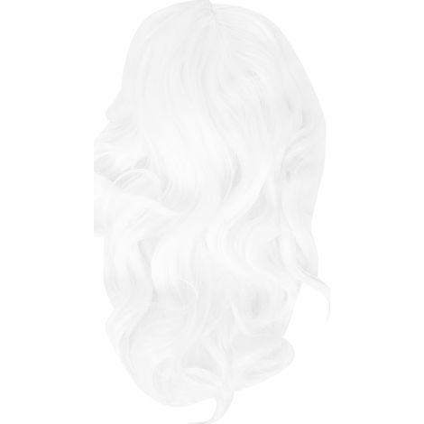 Weihnachtsmann-Cosplay-Perücke, langes lockiges weißes Haar für die Weihnachtsfeier (1/5)