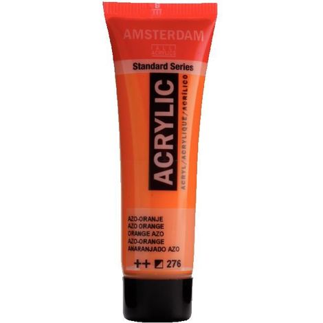 Peinture acrylique - Amsterdam - Acrilico Standard - 20 Ml - Orange - Haute résistance à la lumière (1/2)