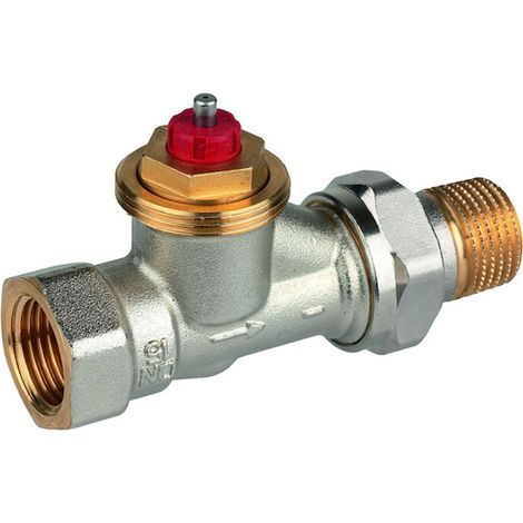 Resideo Corpo valvola termostatica FX ottone nichelato, Passante, 1/2", V2000DFX15