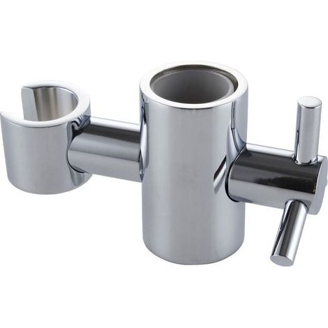 Support de douche de rechange en laiton massif pour barre coulissante Hauteur et angle réglable Chromé 25 mm (1/5)