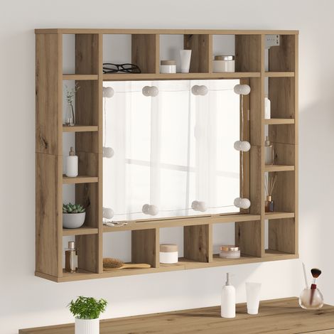 Mirror Cabinet Artisan oak 91 x 15 x 76.5 cm Engineered wood vidaXL (1/5)