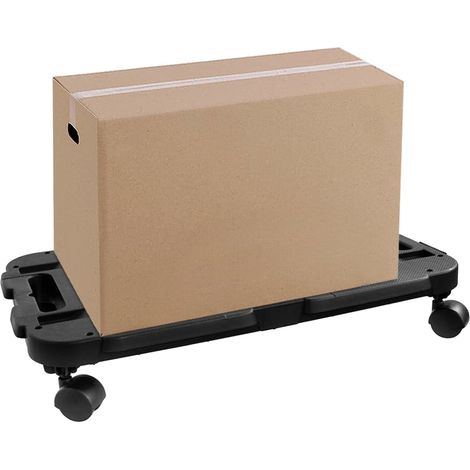 vidaXL Carro de transporte polipropileno negro 200 kg (1/2)