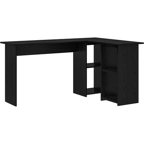 Maison Exclusive - Schreibtisch mit Regal Schwarz Eichen-Optik 14