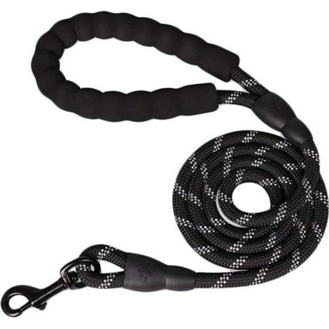 Hundeleine, Hundeleine mit weich gepolstertem Griff, verstellbare, reflektierende Nylon-Hundeleine 1,5 m (1/4)