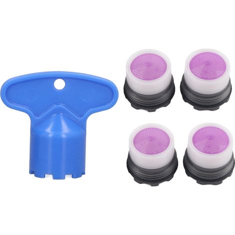 4 Pièces Réducteur de Débit 1.2GPM Aérateur de Robinet M16.5mm pour Cuisine Salle de Bain, Mousseur Économiseur d'Eau (1/5)